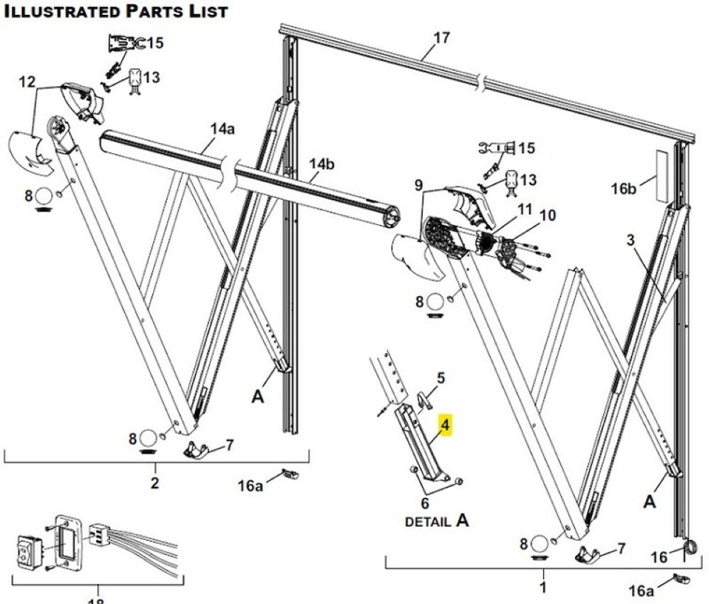 R001827 Carefree RV Awning Arm Pitch Adjust Assembly for Longitude Awning