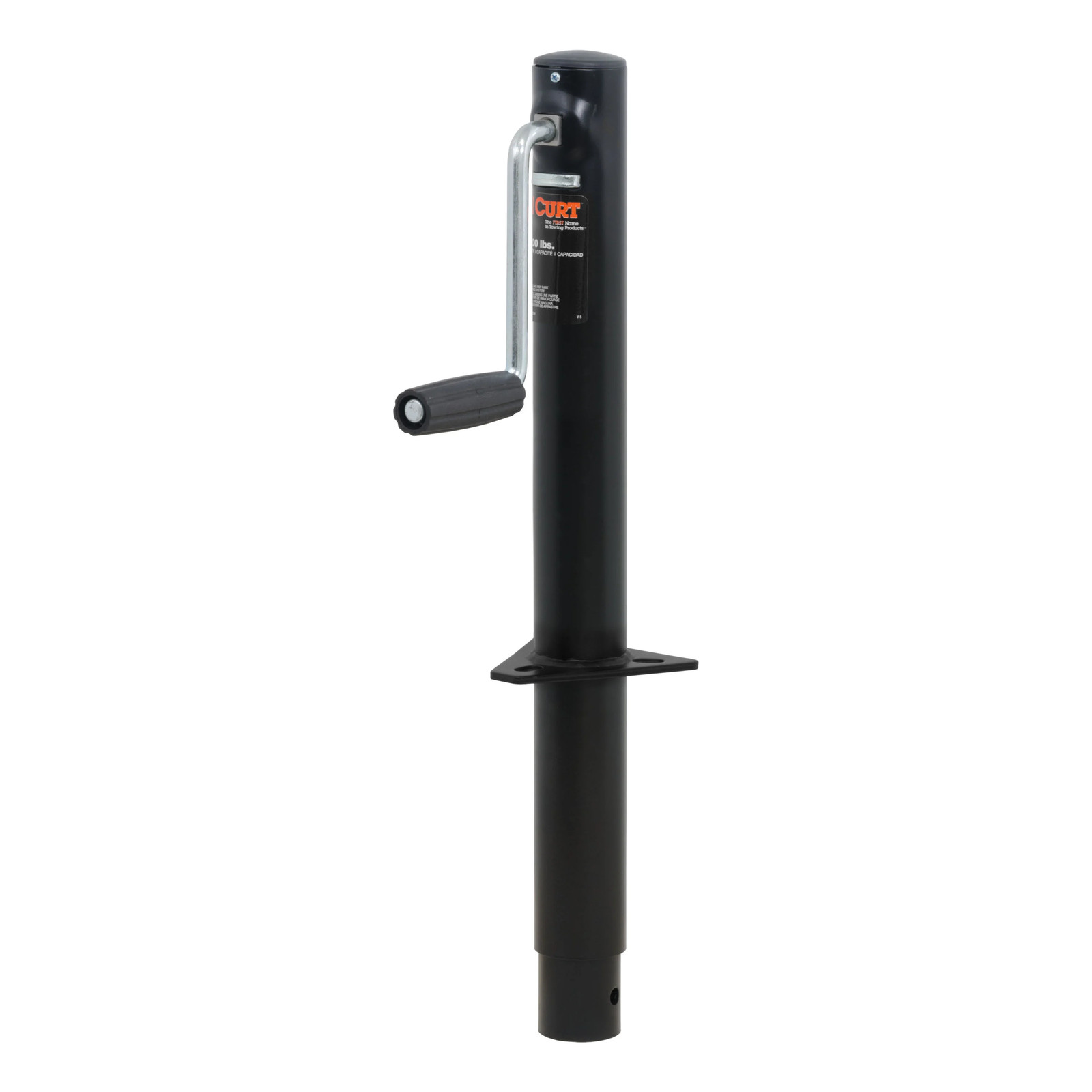Trailer Jack CURT 28204 Side Wind A-Frame Jack w/ Handle, 2K lbs, 14.5in Travel