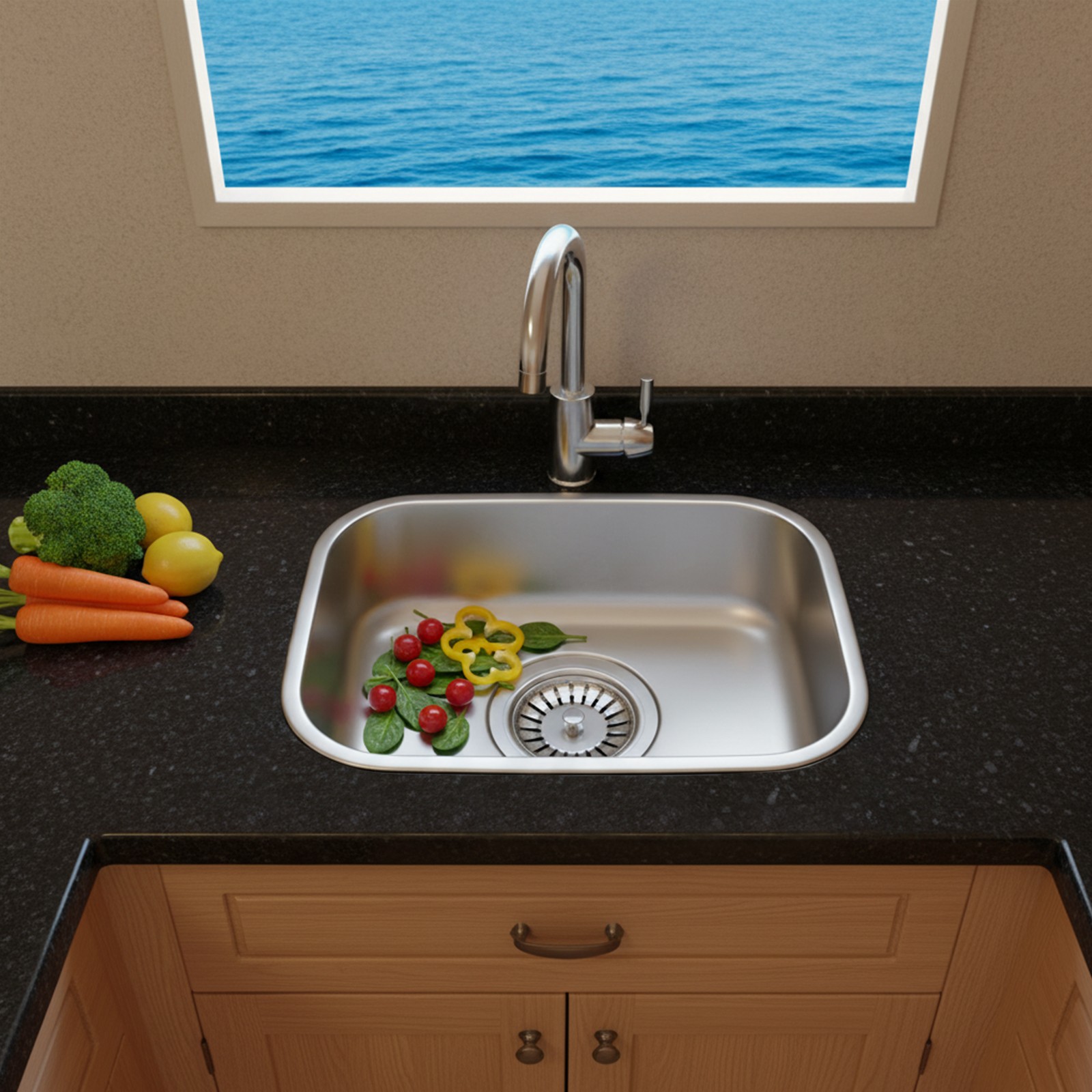 Rv Sink Caravan Camper Boat Stainless Steel Kitchen Sink Wash Basin Rectangular