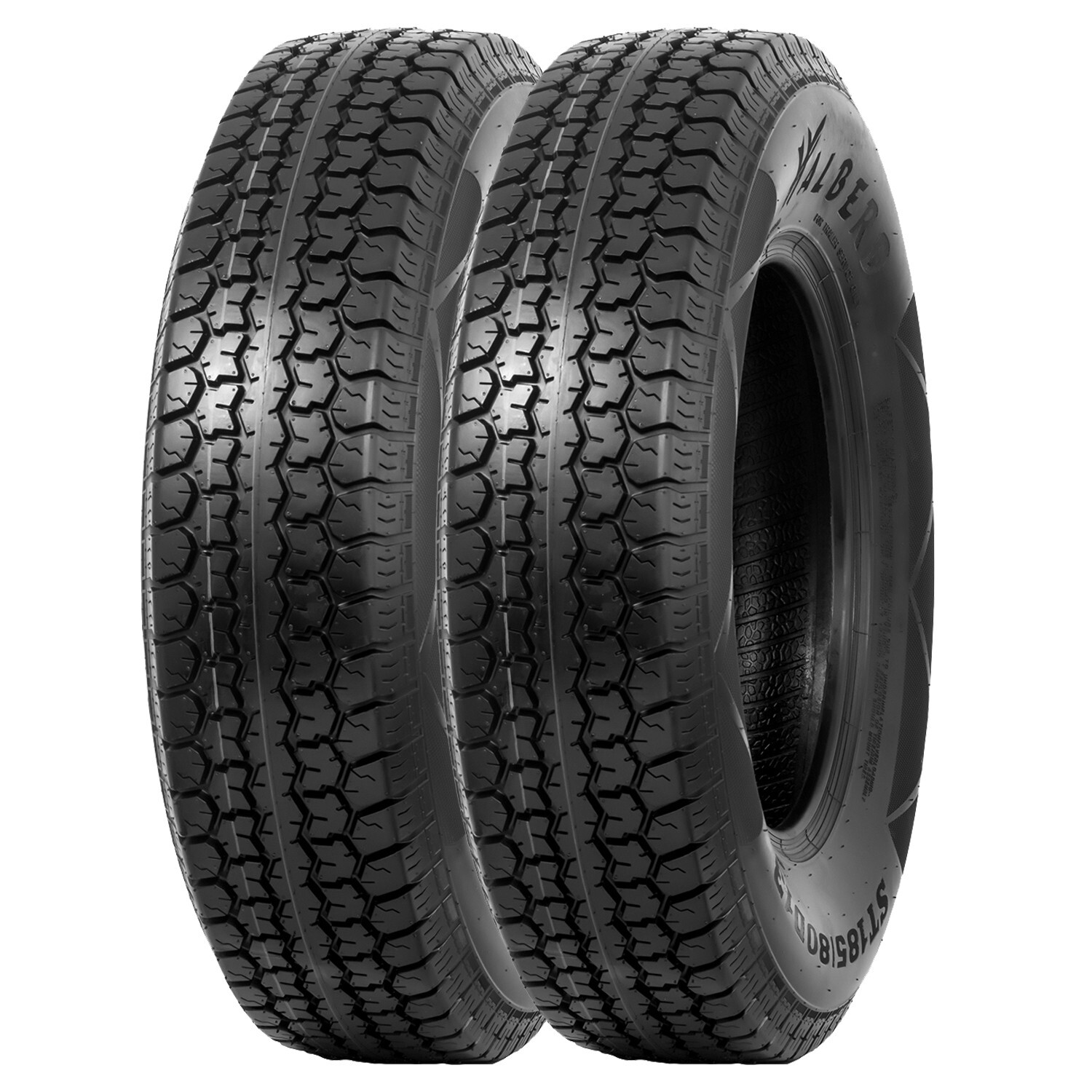 Set Of 2 ST185/80D13 Bias Trailer Tires 6Ply 185/80-13 Eco-Friendly Replacement