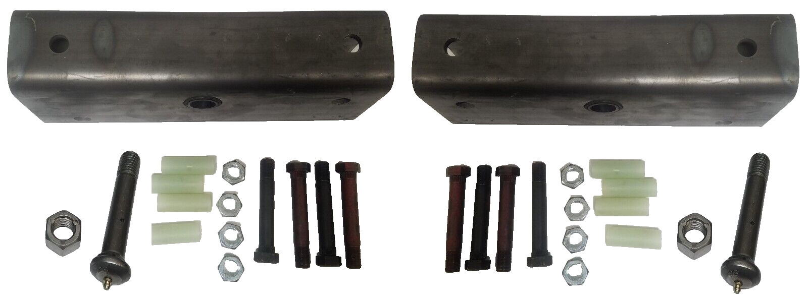 Pair Trailer Suspension Rebuilt Kit Slipper Spring 12″ Equalizer Bushings Bolts
