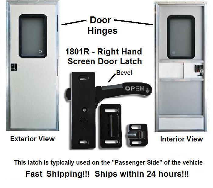 Right Hand RV Screen Door Handle Latch E285 Camper Motorhome Travel Trailer