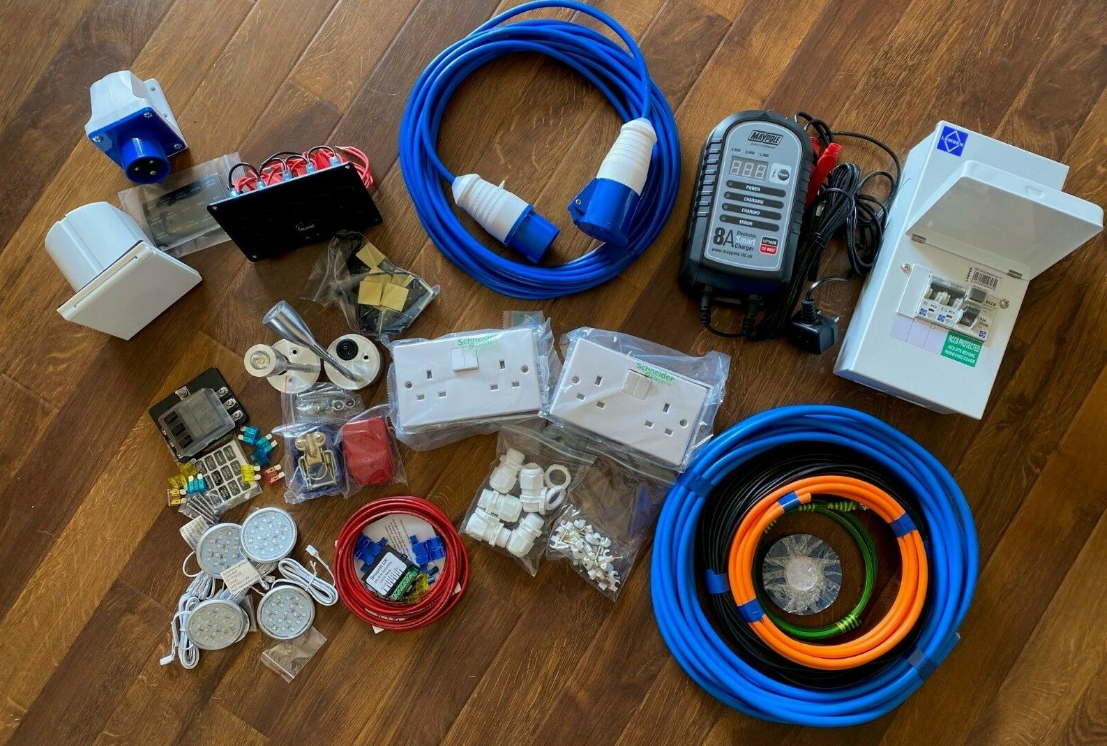 Campervan Wiring Kit Peugeot Citroen VW Camper 230v 240v 12v Mains Conversion