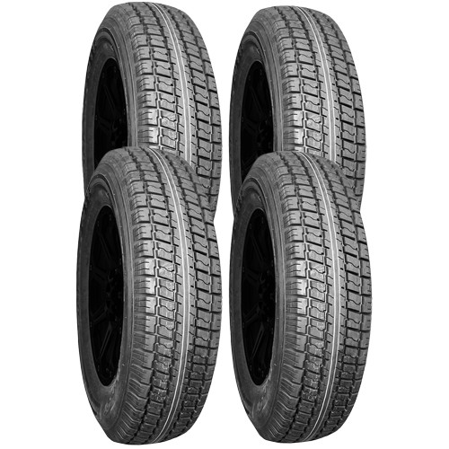 (QTY 4) 235/85R16 CastleRock ST-226 128/124L Load Range F Black Wall Tires