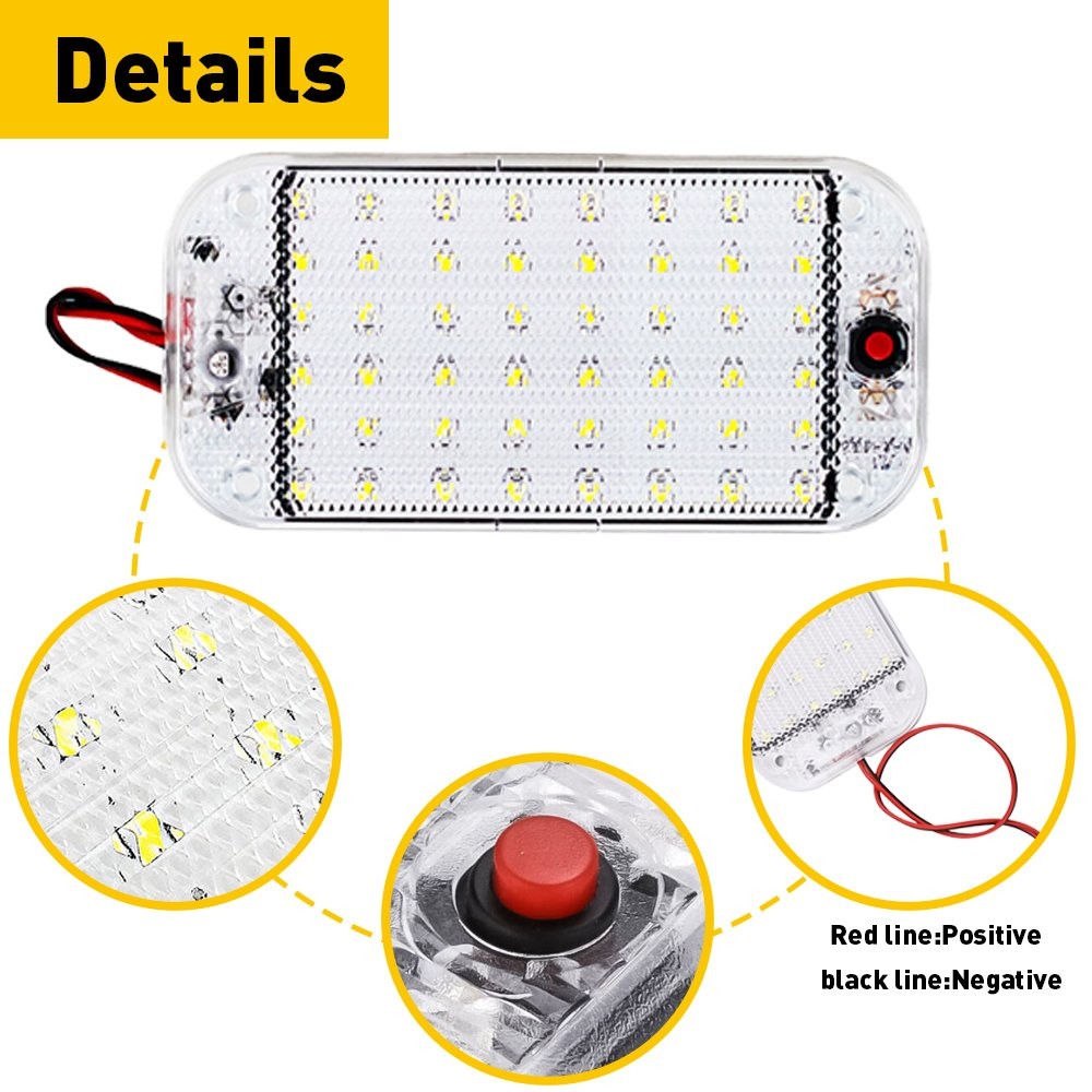 2 Pack 12V Led RV Ceiling Dome Light LED Interior Lighting For Trailer Camper RV