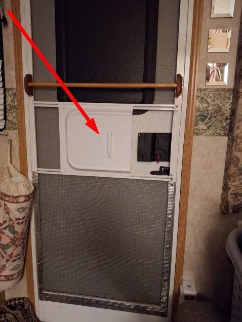 12 Inch RV Screen Door Slide with Stop Panel for Trailer Camper Motor Home White