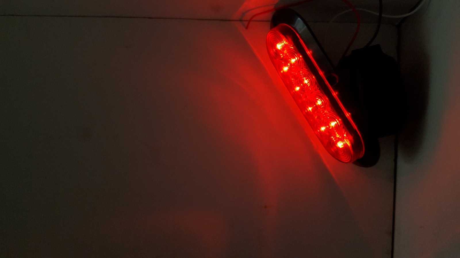 TWO – 6″ Oval Red/Clear Flange Surface Mount Stop Turn Tail 10LED Chrome Bezel