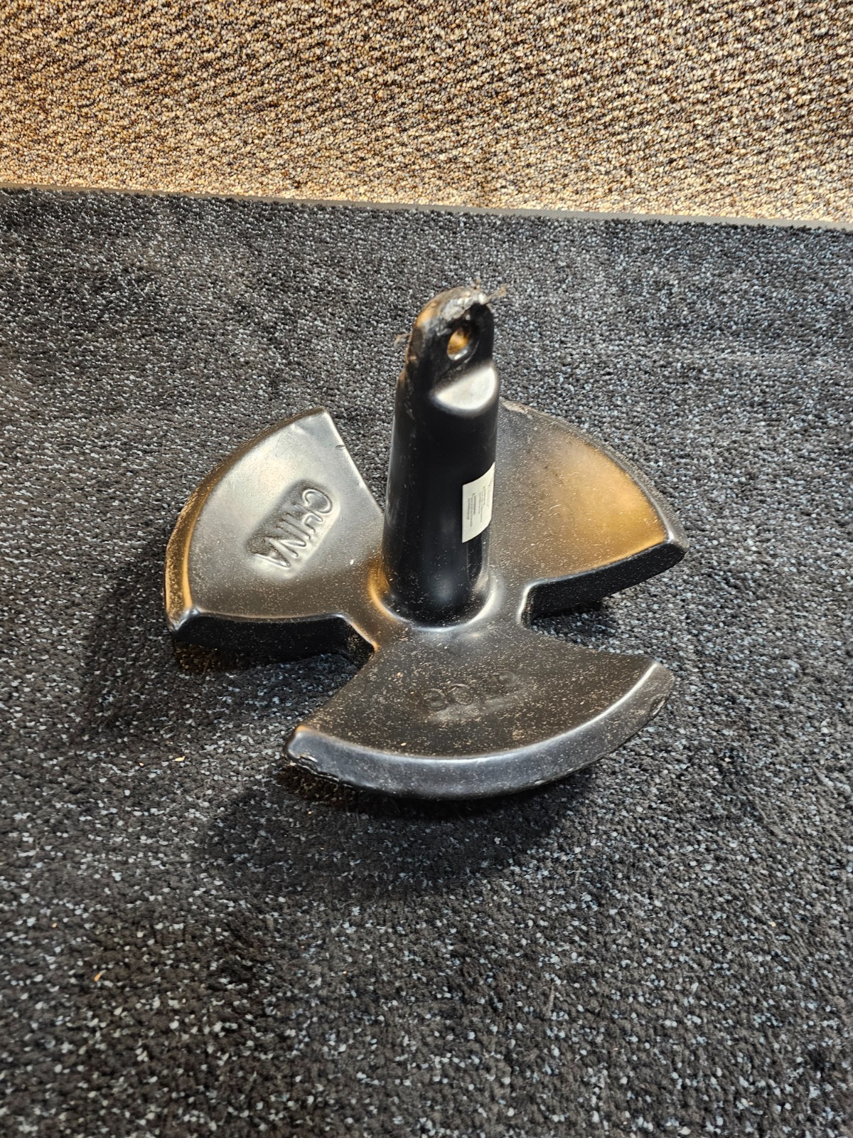 SeaChoice 41530 River Anchor, Black Vinyl Coated Cast Iron, 30 Lbs.