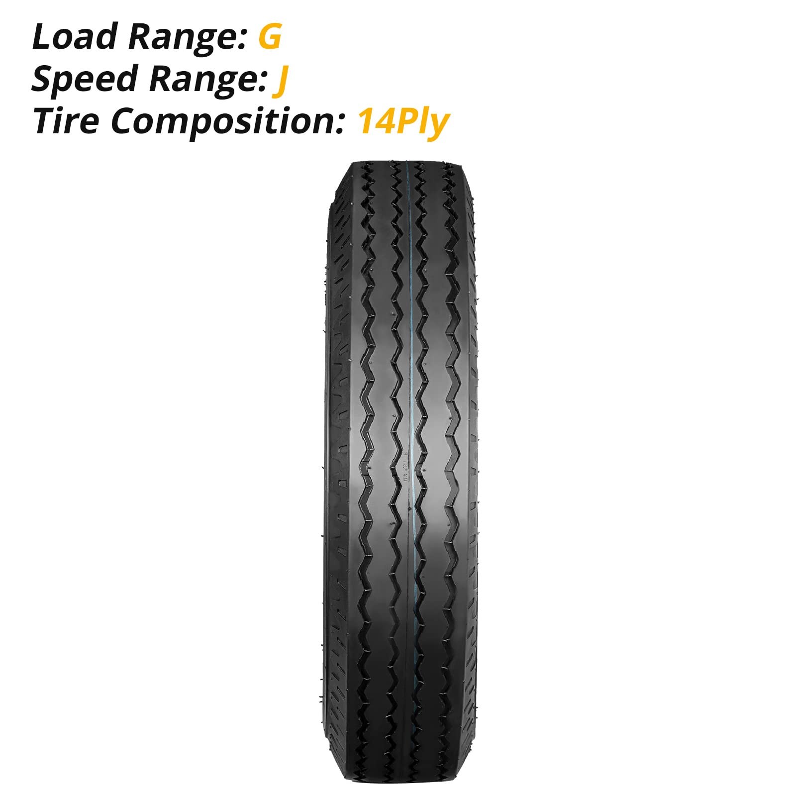 4 New Heavy Duty Highway Trailer Tires 8-14.5 8×14.5 14PR Load Range G