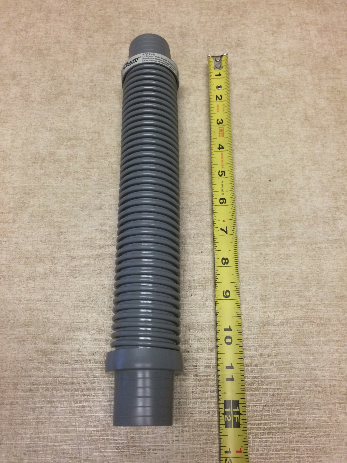 Flexaust Uniloop 1.5″ diameter RV Drain Hose Assy – 12″