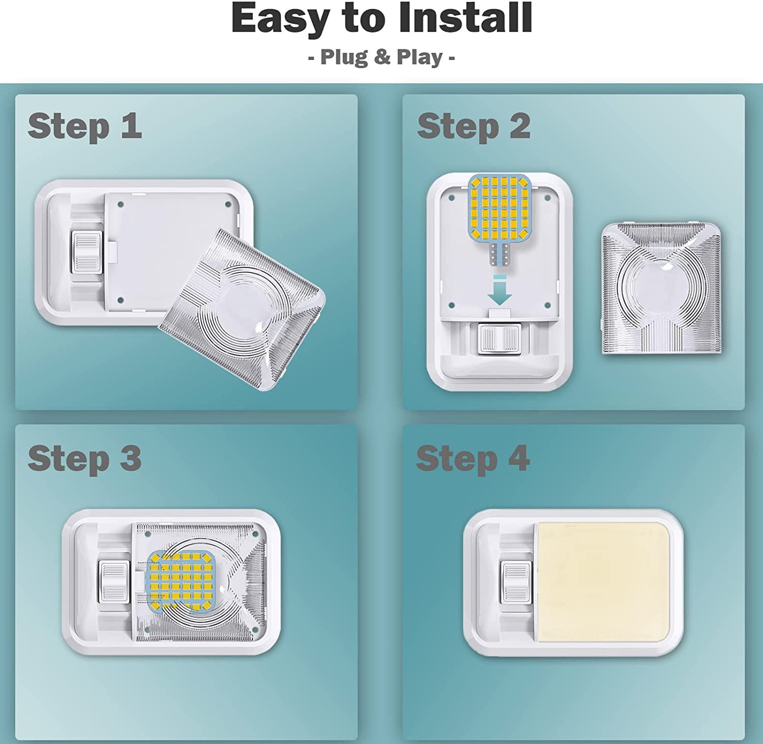 10PCS T10 921 922 912 194 RV Interior LED Natural White 4000K-4500K