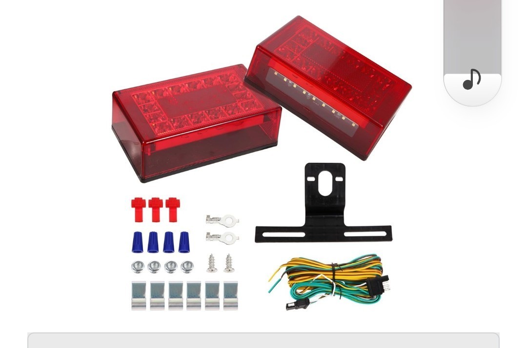 # ZK7361: EXERAUO 6 Inch Trailer Lights LED Kit Submersible LED Boat Trailer Li