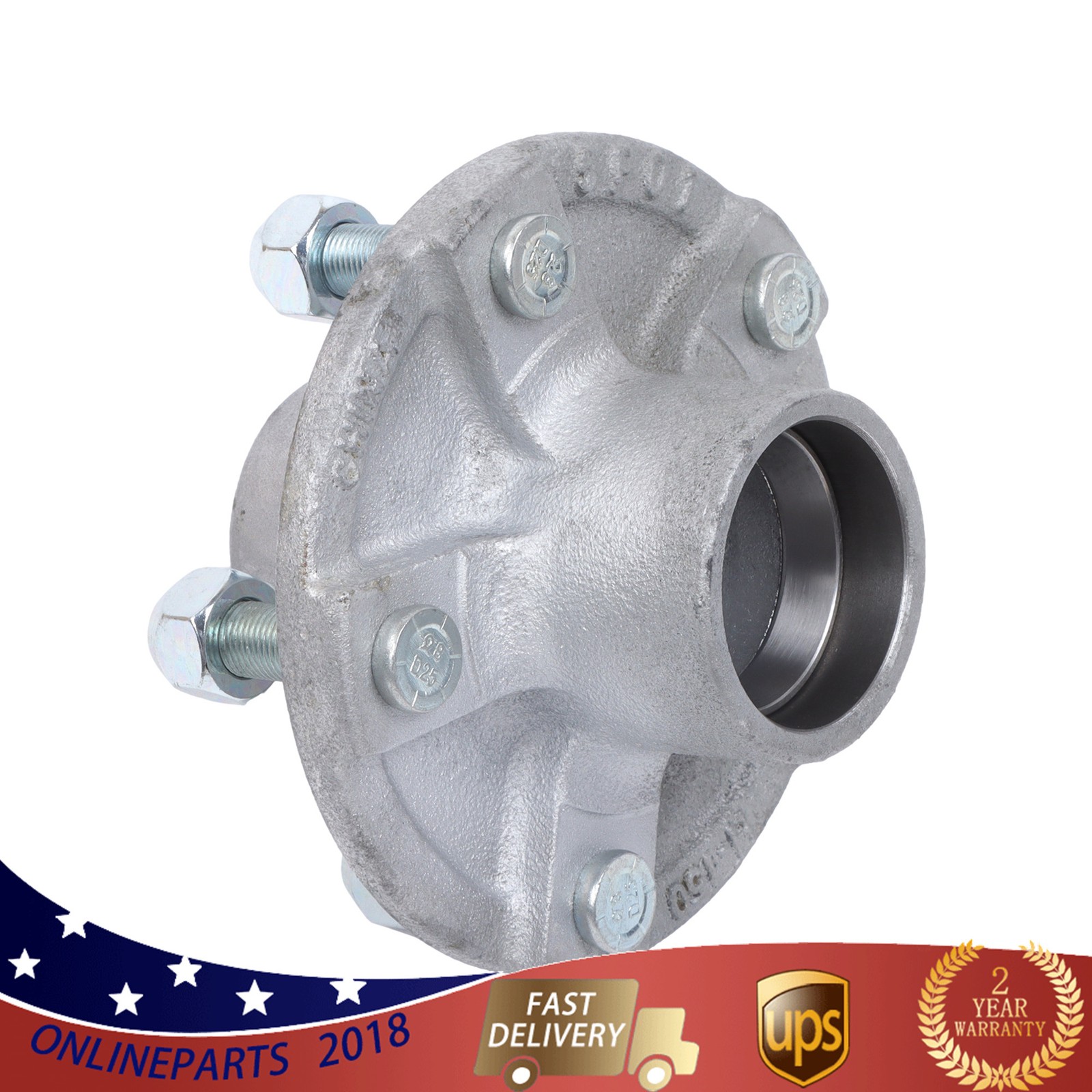 Boat Trailer Galvanized Hub 5 Lug 5 On 4 1/2″ Lug Pattern 1 1/16″(44649) Kit