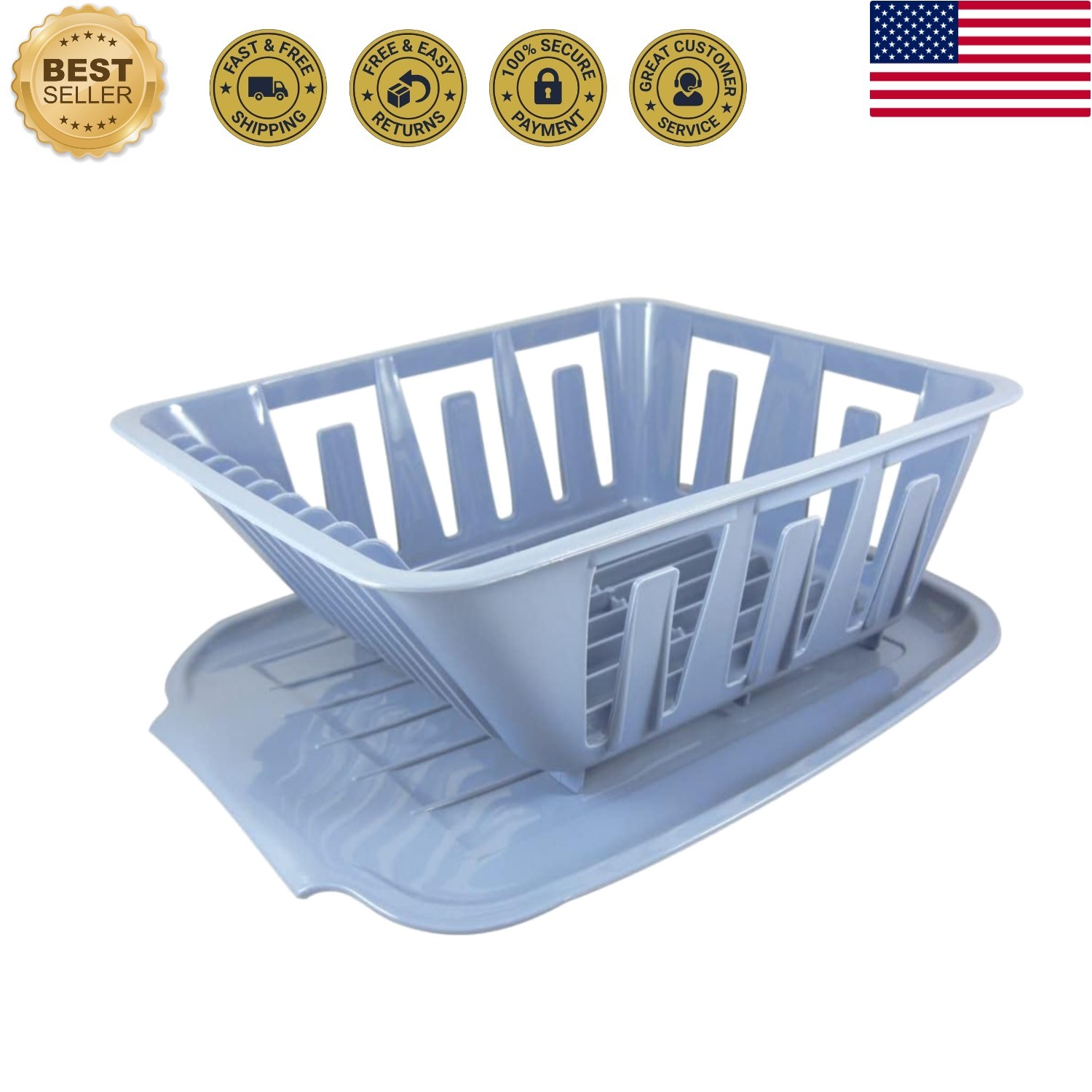 A77002 Blue Mini Dish Drainer Set