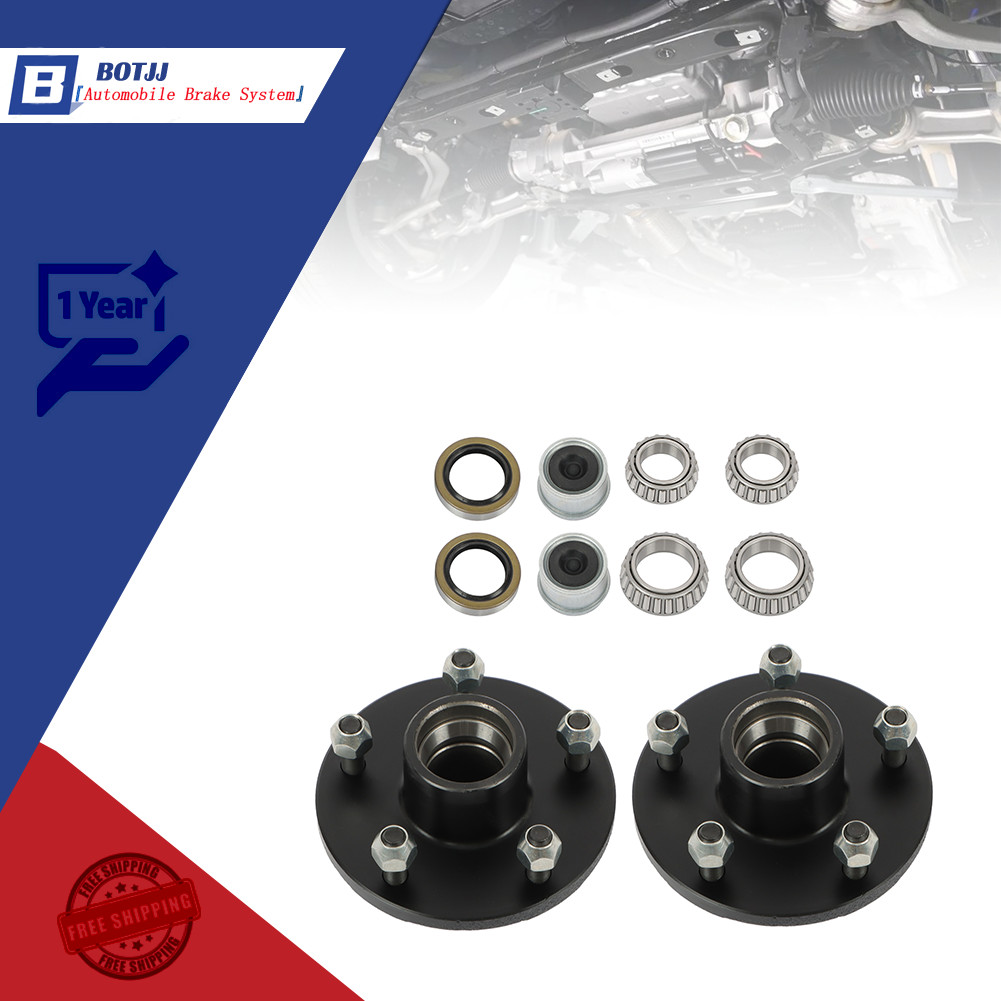 2-Pack 5 X 5″ Trailer Idler Hub Kits For 3,500 lbs #84 Axle 1/2″-4 pieces/set