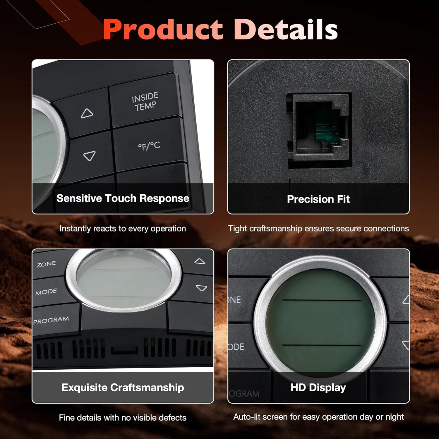 RV Multi-Zone Thermostat 10-Button Comfort Control Center For Dometic 3314082000