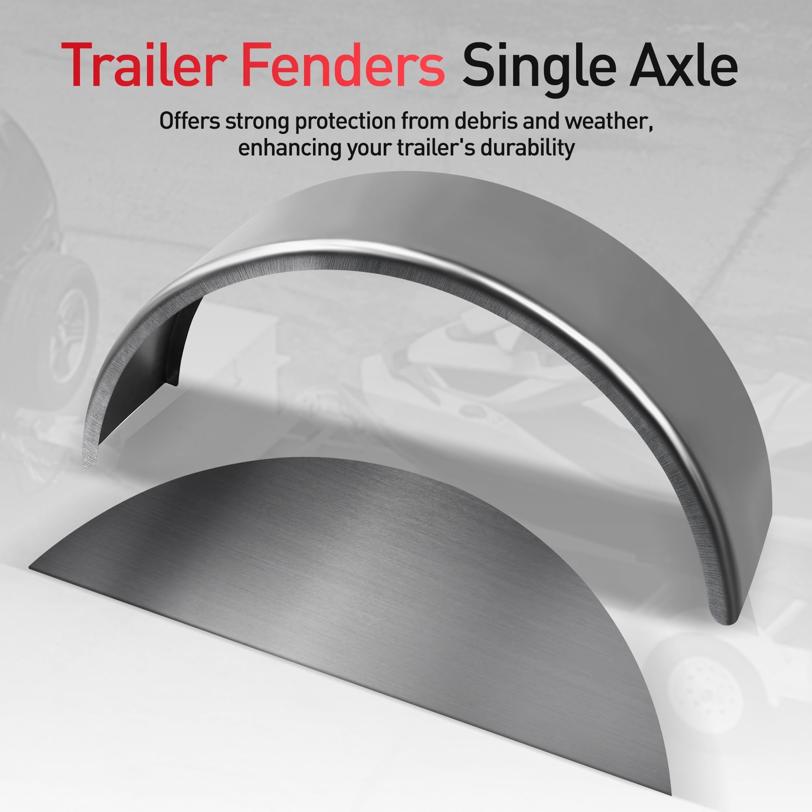 Pair of Round Trailer Fenders (14″-16″ wheels)