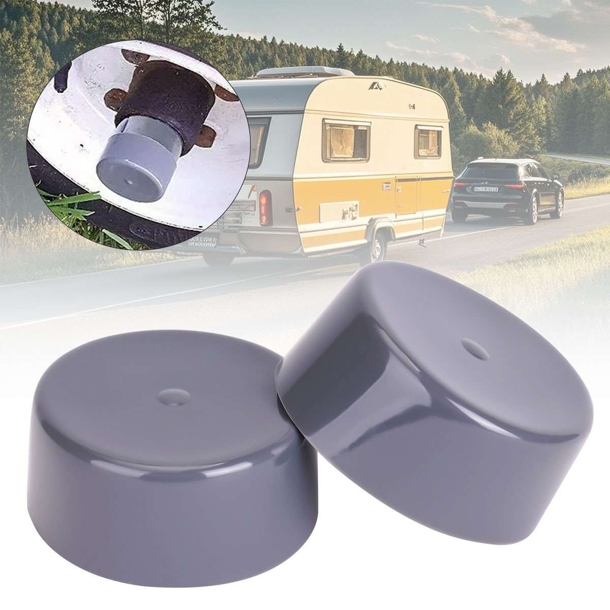 4x Bearing Buddy Bras 1.98″ Rubber Caps Dust Covers Replacement for-TrailerBoat