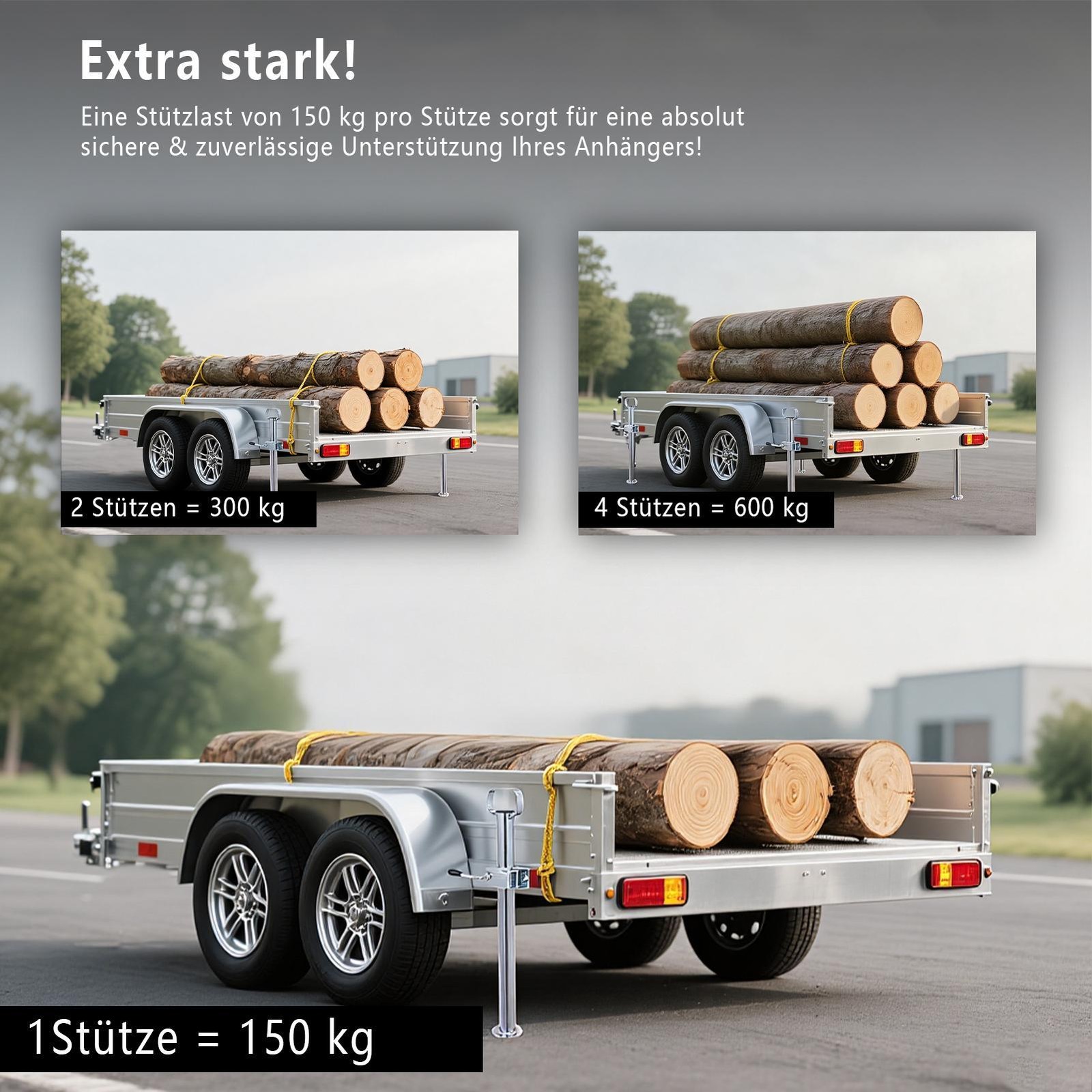 Support Stabilizer Jacks Trailer 2 Pack Adaptable To Any Type Of Trailer
