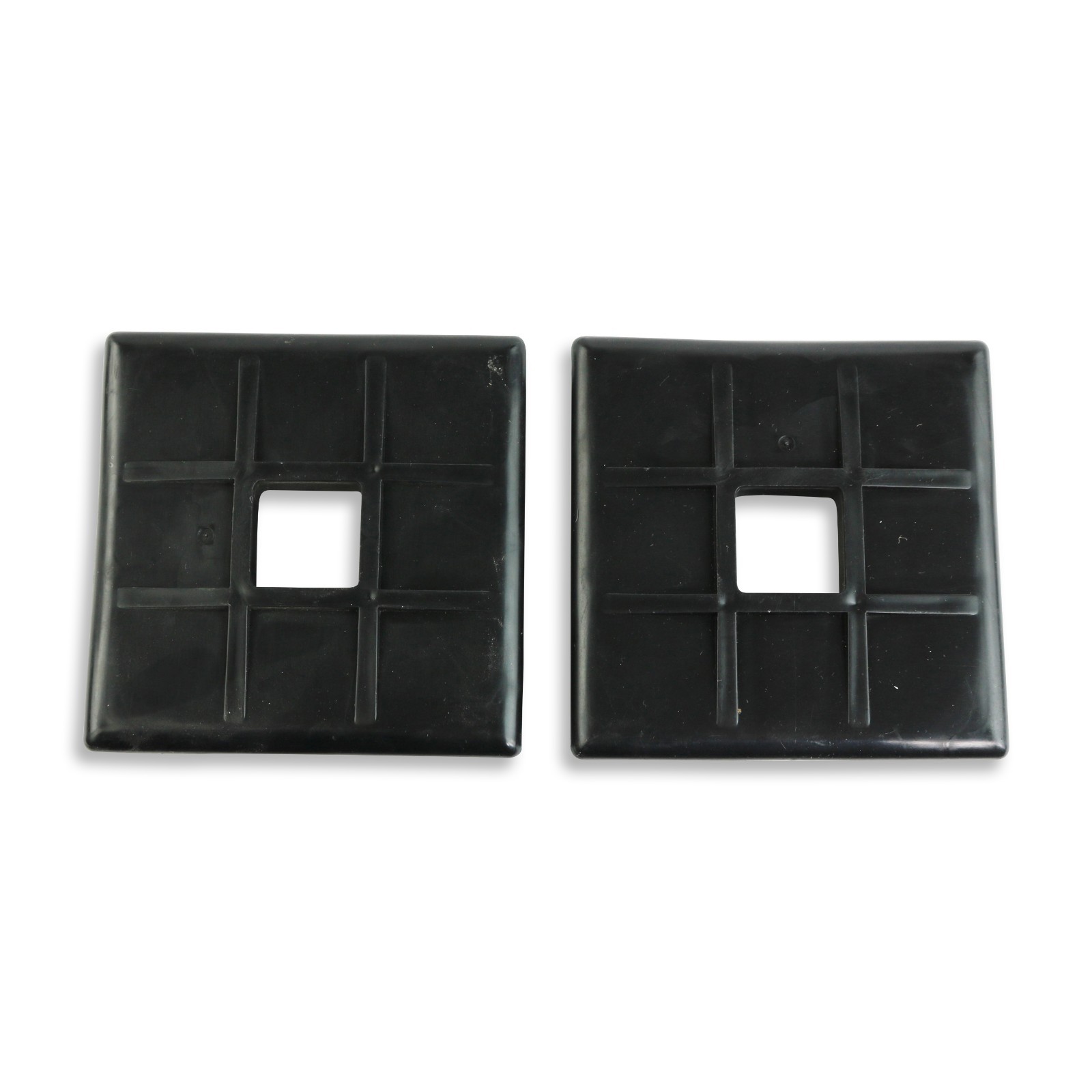 2 PACK 4″ Square Bumper Plug End Cap Cover RV Camper Trailer Vented New