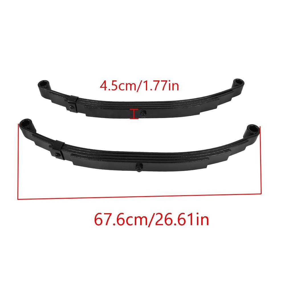 Trailer Leaf Spring 4 Leaf Double Eye 2500 lbs Cap For 5000 lbs Axle-2PCS
