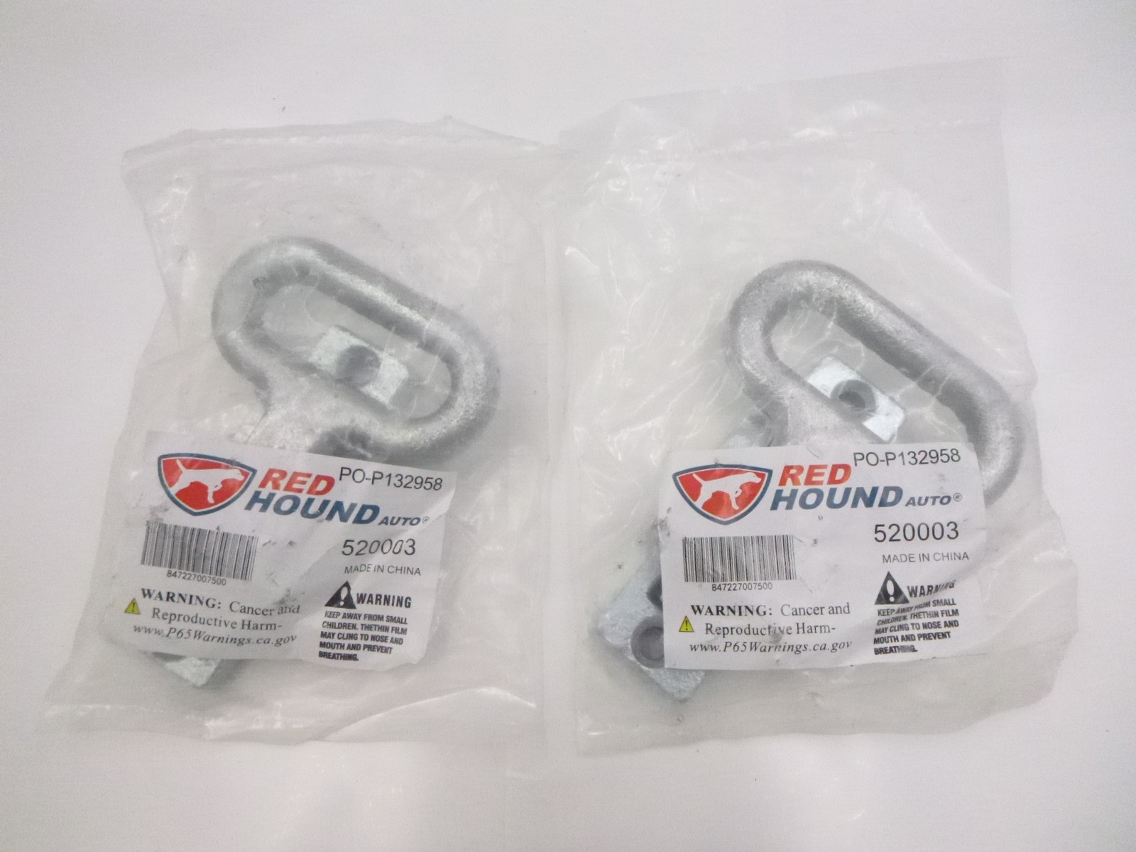2 Pack Red Hound Folding Step Mount 520003 Silver Iron For RV or Truck
