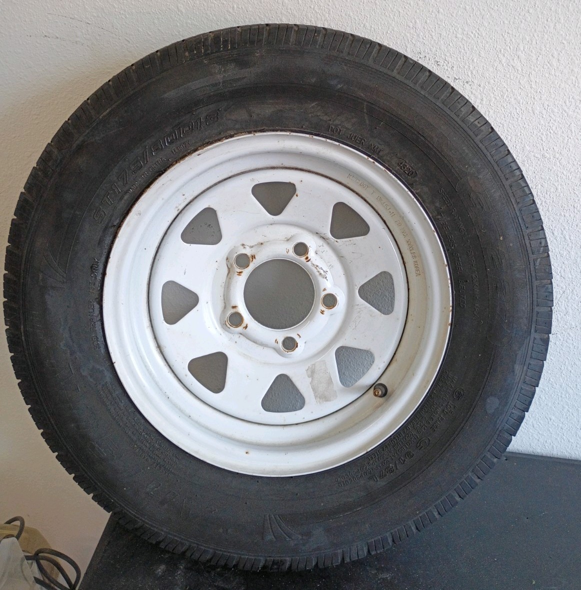 Trailer Tire Rim Assembly ST175/80D13 13 Inch 5 Lug