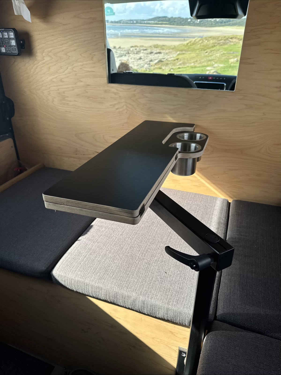 Universal Foldable Table for RV/Van/Yacht w/2 Cup Holders