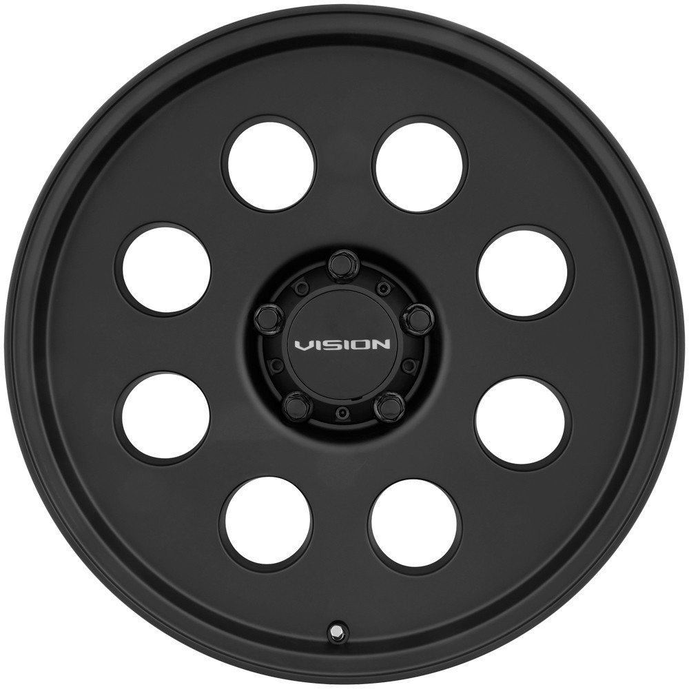 Vision 56VT Midway Trailer 15×6 5×4.5″ +0mm Satin Black Wheel Rim 15″ Inch