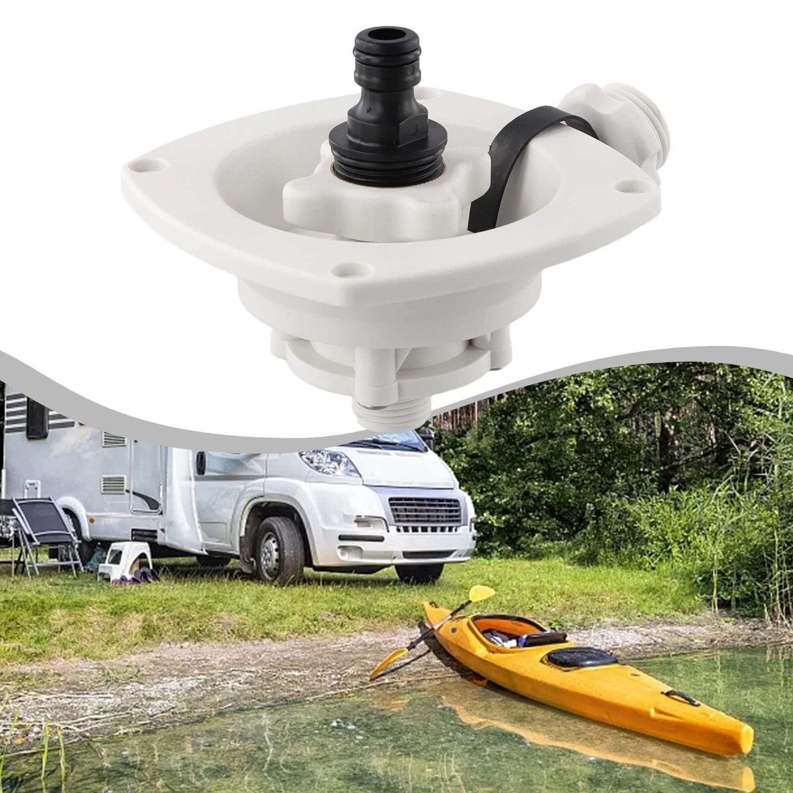 High Strength Water Inlet With Stop Valve Filler Entry For Caravan RV Boats