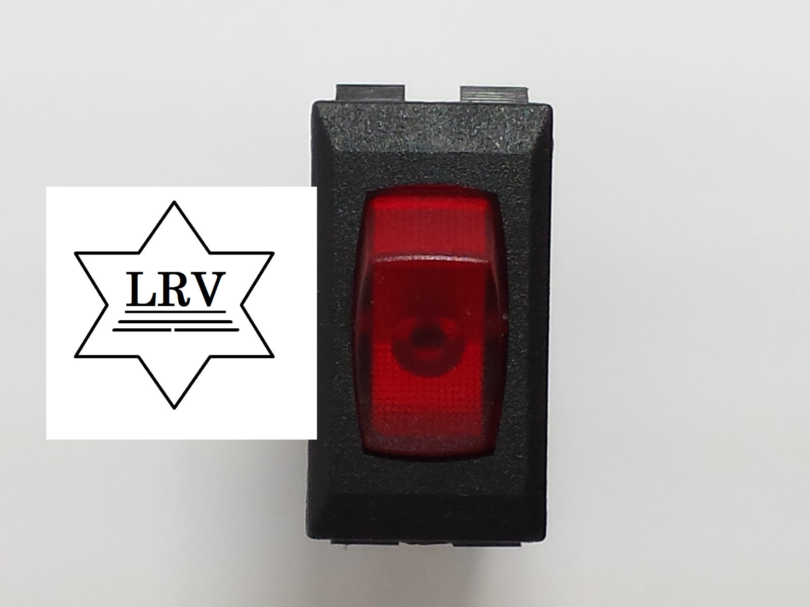 RV, Black / Red On/Off Switch SPST Illuminated in On Position 20A 12v