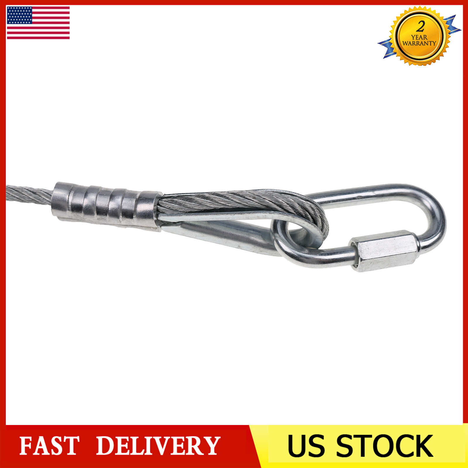 2Pcs Cables 125542 Replacement Cables with EZ Spring Clips for Gorilla Lift