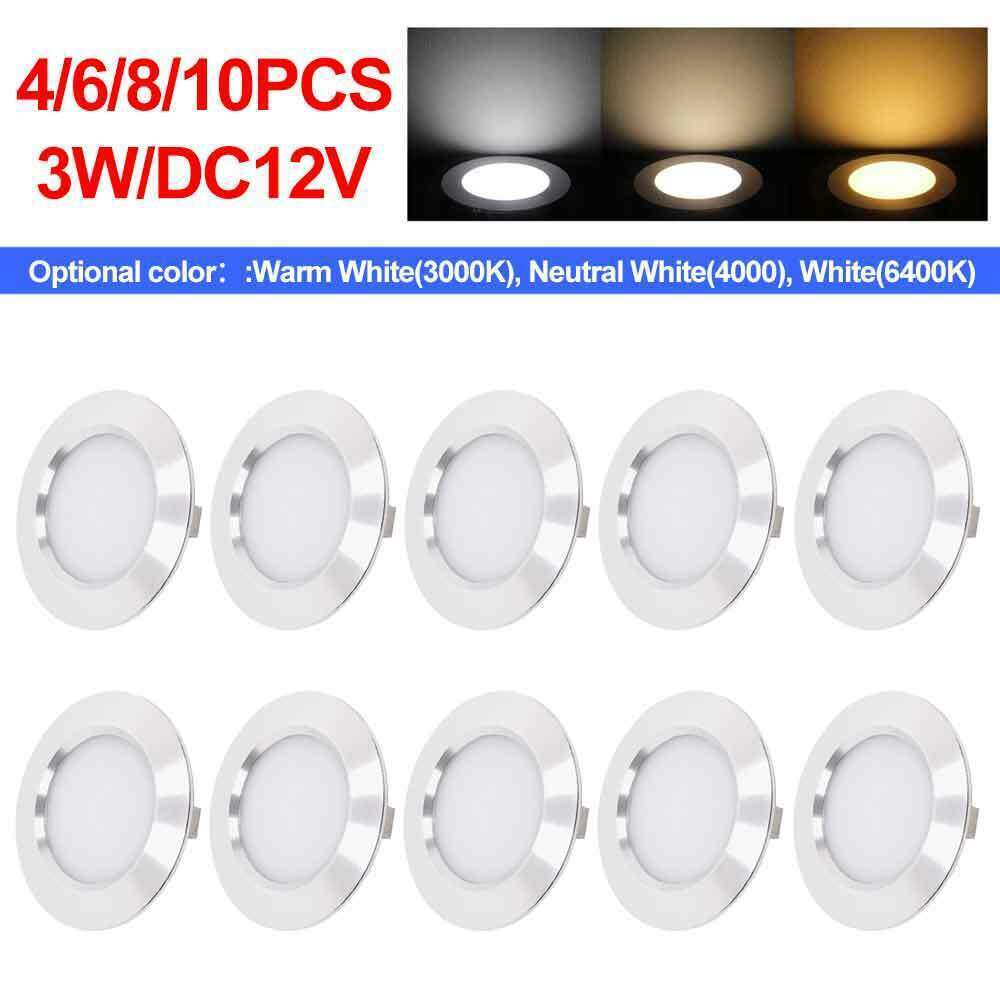 1-10x 12V Marine Ceiling Dome Light RV Camper Boat Caravan LED Interior Light 3W