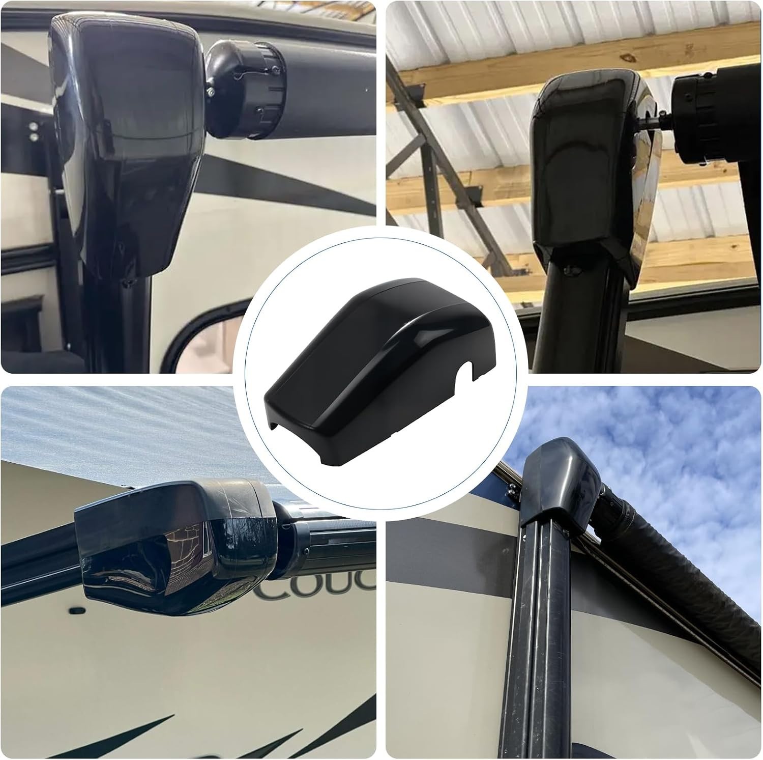 High-Strength Black Regal Head Motor Cover 643923 for Lippert RV Awning Systems