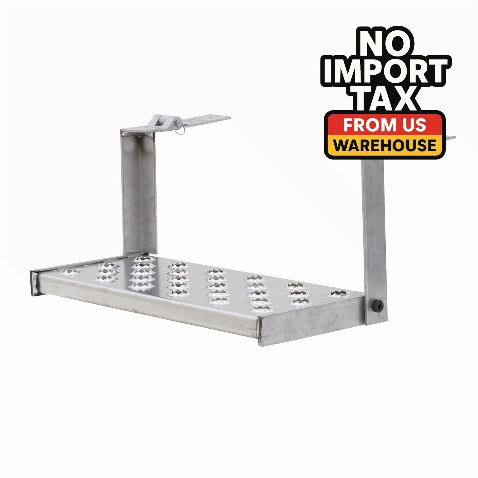HD Ramps 26″ W Folding Aluminum Extreme Punch Plate Trailer Step