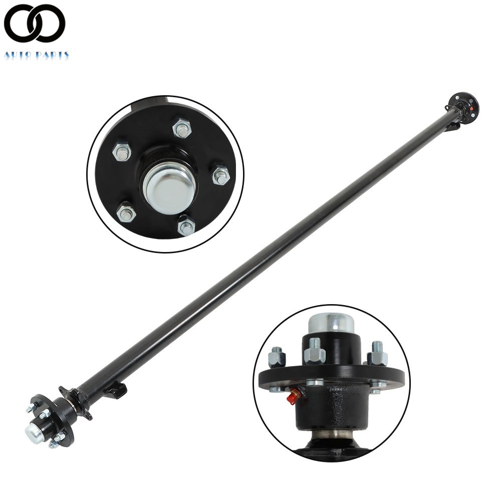 3.5K Trailer Axle 5 lug 5 on 4.5″ 95″ HF 80″ Spring Center 82″ with U-Bolt Kit