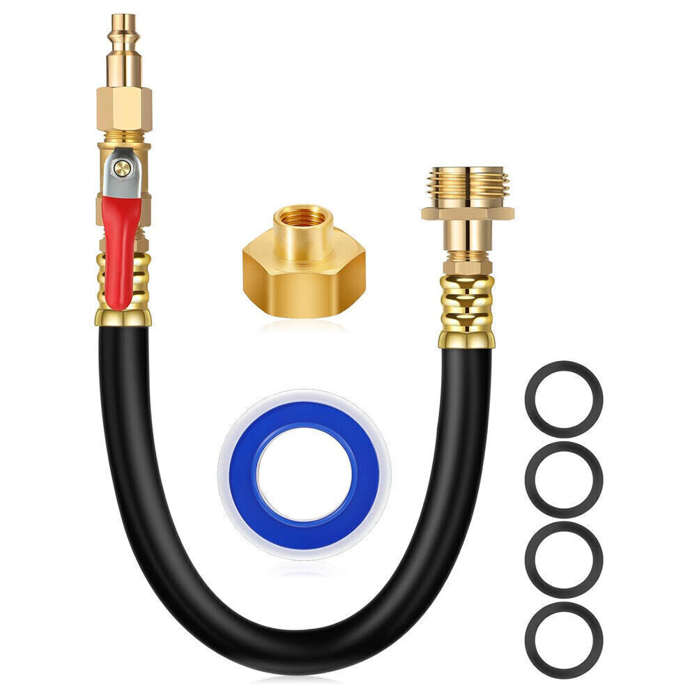 Camper Winterizing Kit Blowout Shut Off Valve Adapter Hose Faucet For RV Trailer