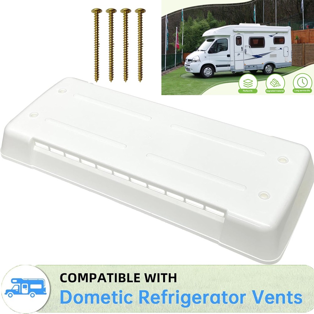 1 X Refrigerator Vent Cover W/hardware For Dometic Refrigerator Vents #65528