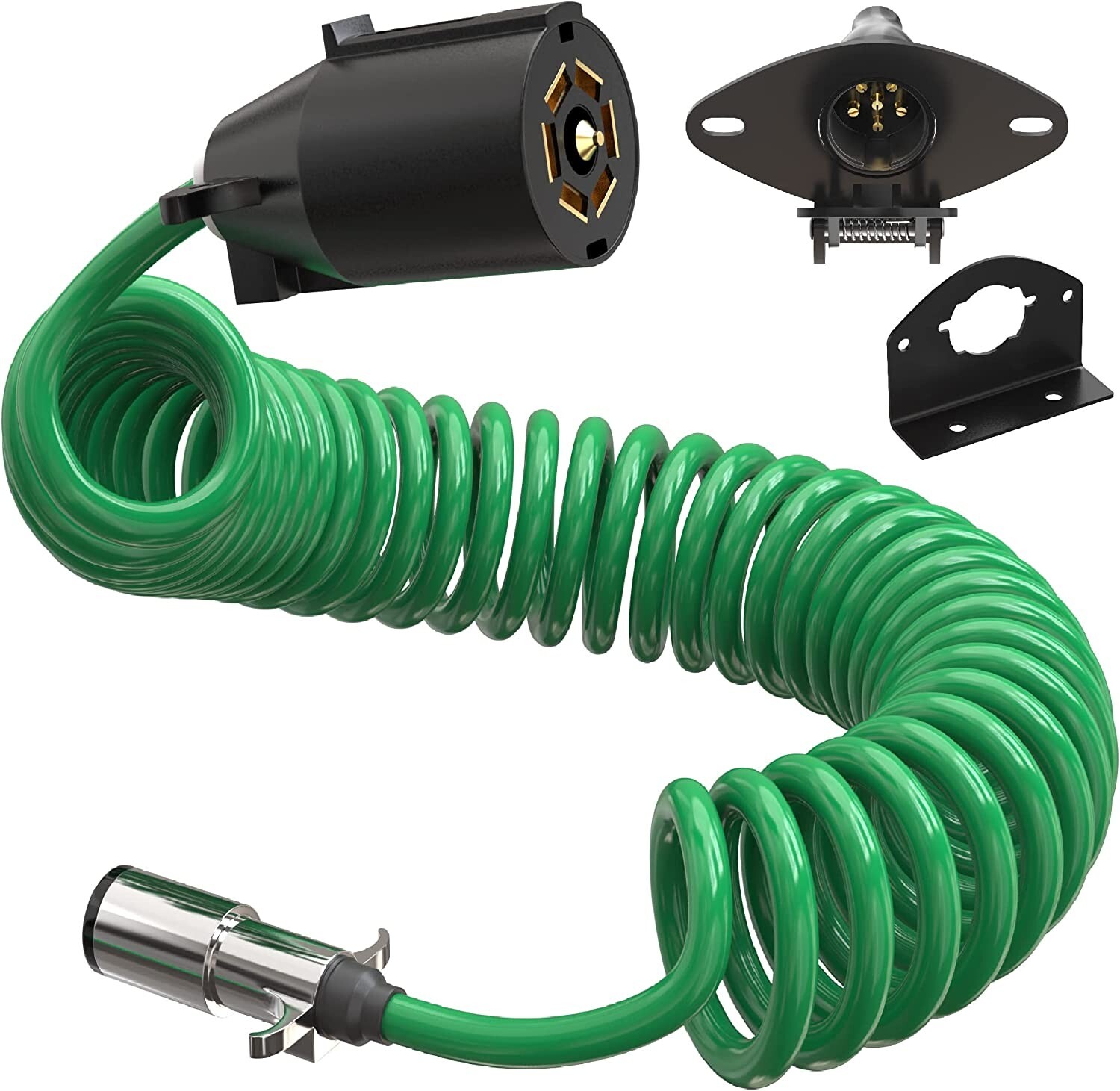 NEW LATCH.IT RV 7 to 6 Trailer Wire Kit | Weatherproof 7 pin to 6 pin Cable