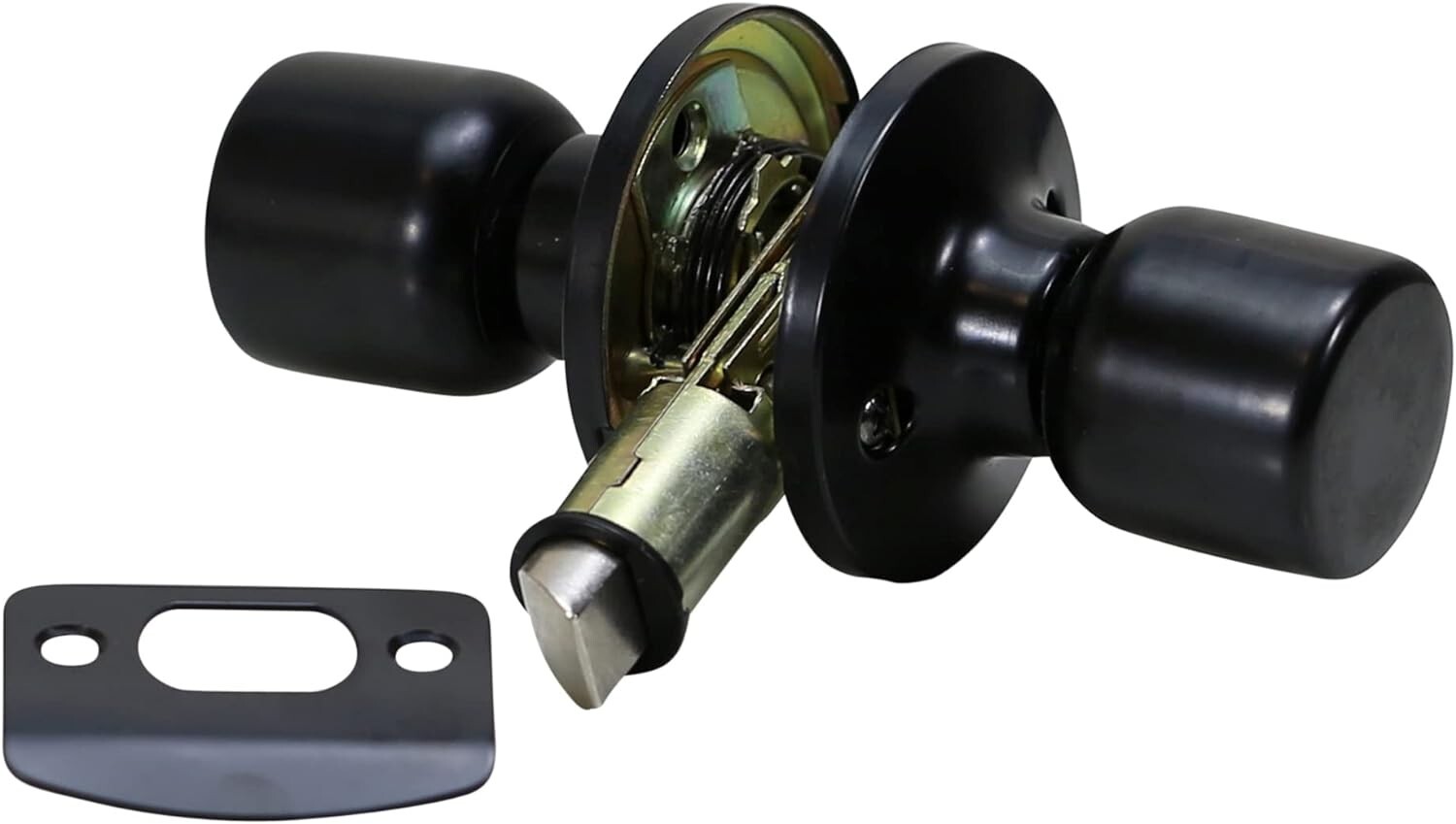 Lockset for RV – Style 1 – Cylinder Shape – (Passage | Matte Black)