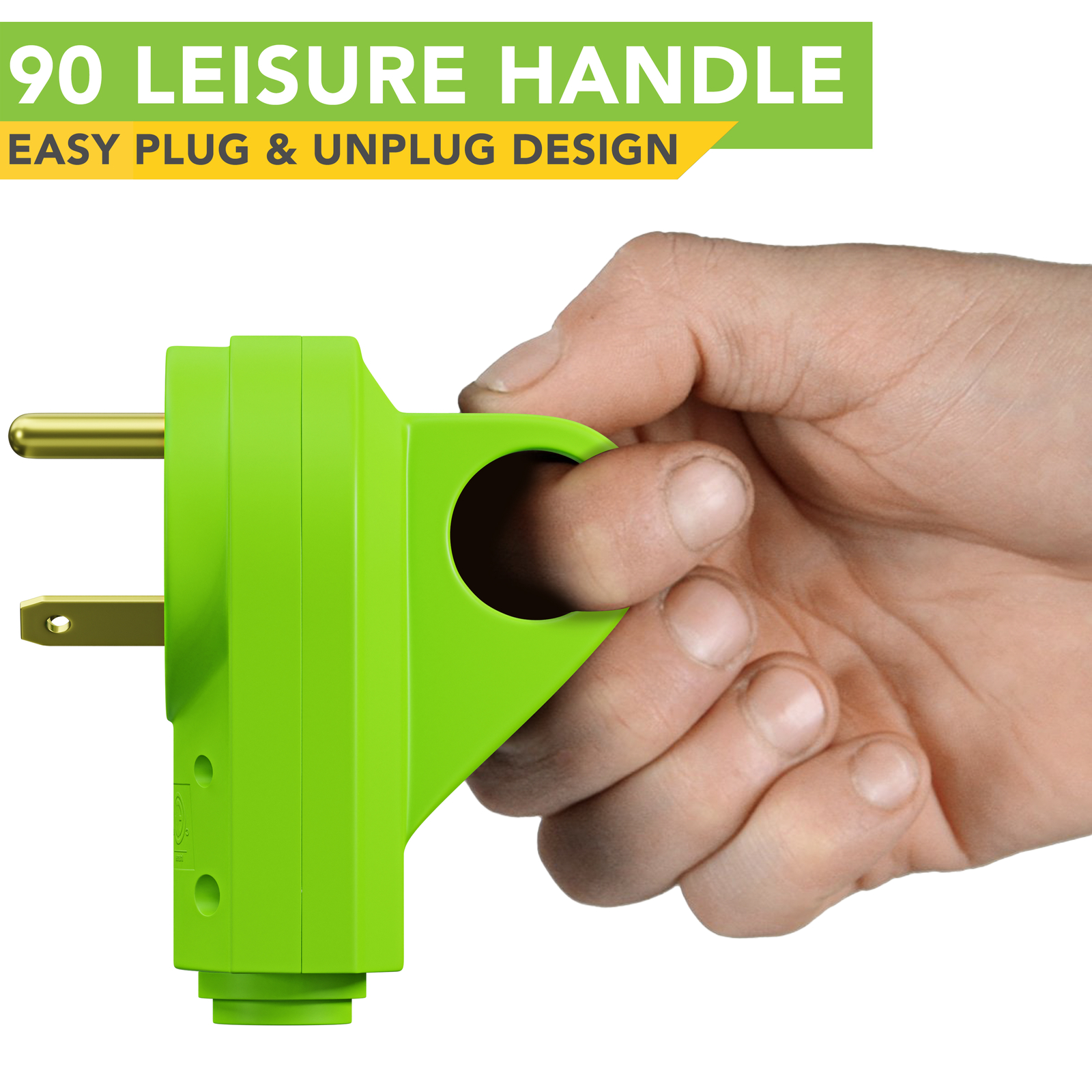 Leisure 30 AMP RV Receptacle Plug Male End TT-30P Replacement Electrical Adapter