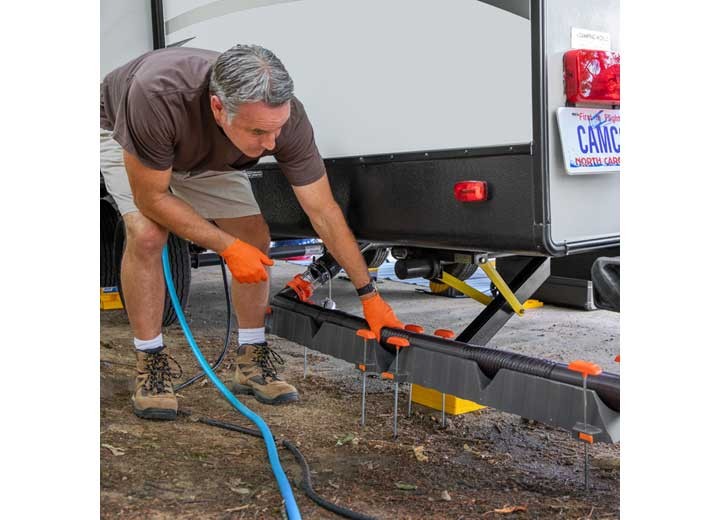 Camco 15FT RhinoFLEX Sewer Hose Kit with Swivel Fittings RV Waste Management