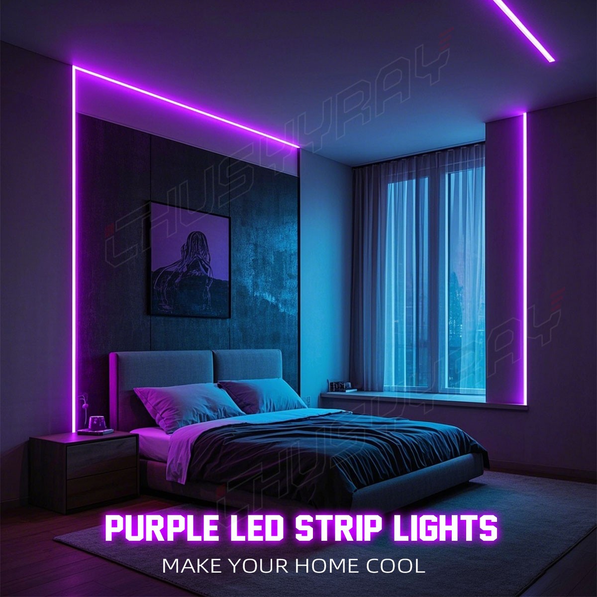 UV led strip light 3528 60 led/m Flexible black light UV resin Curing