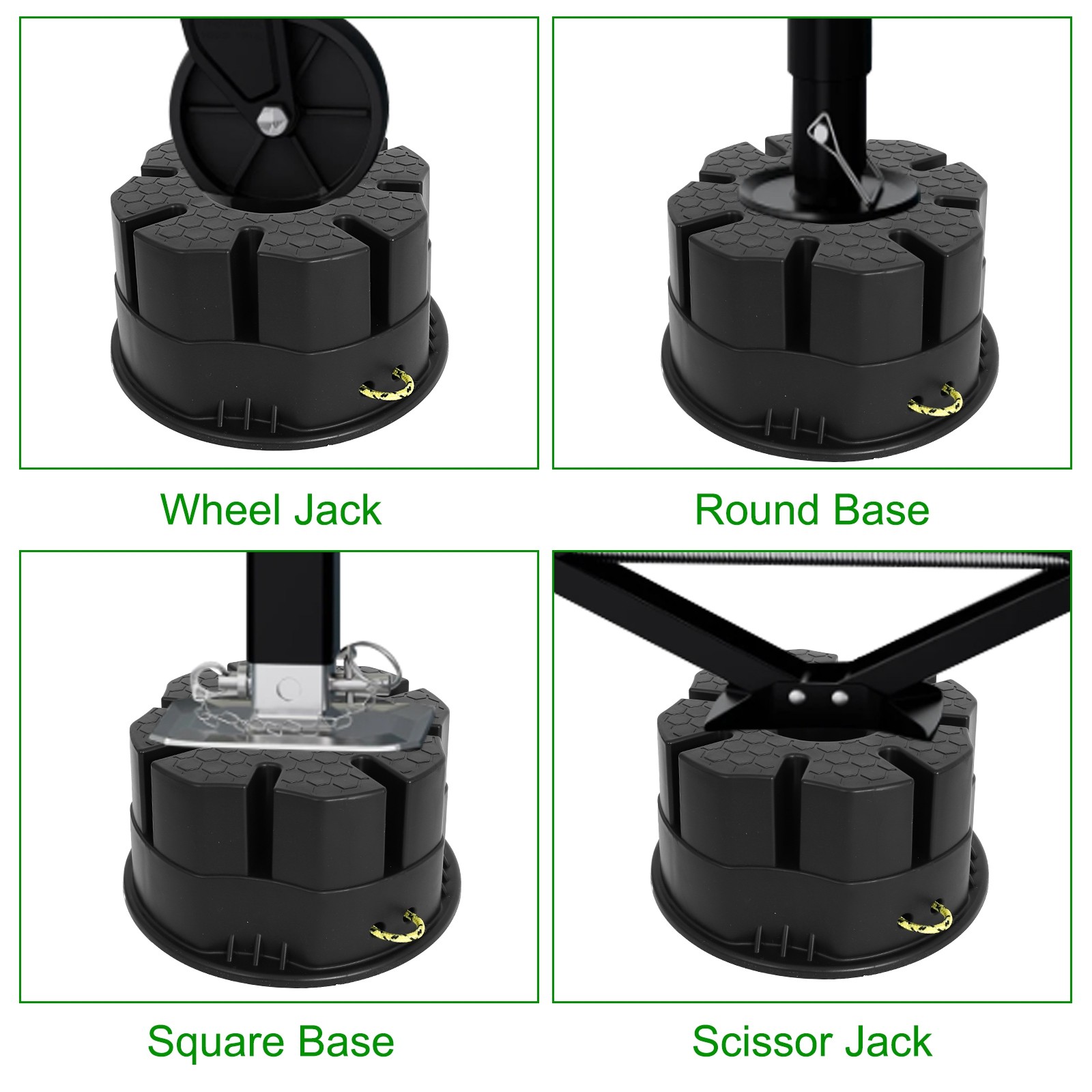 4PCS Trailer Jack Block Stabilizer Blocks Levelers Up to 10000 lbs For RV Camper