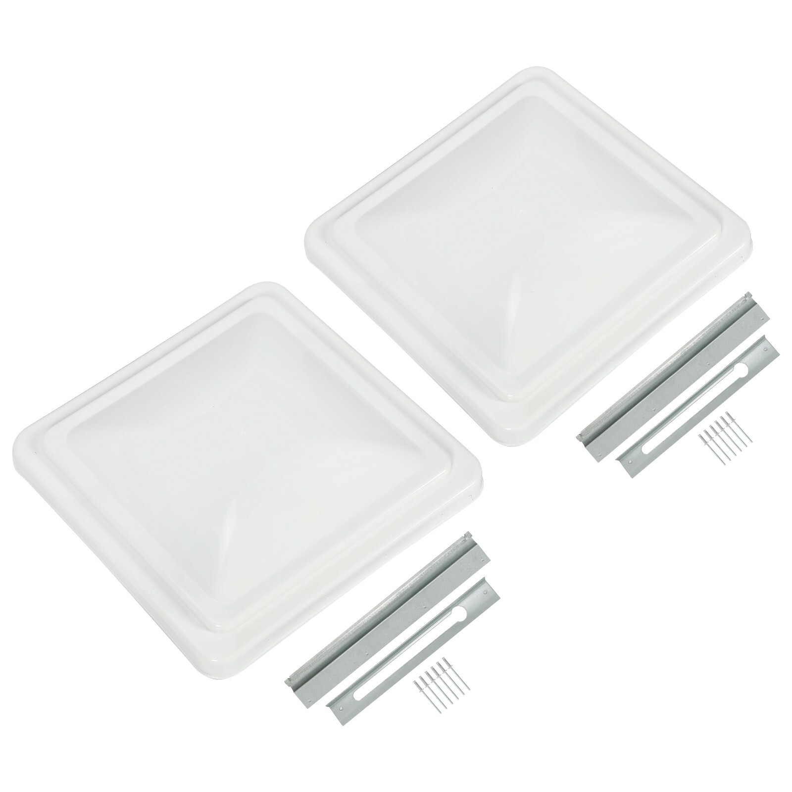 2 Pcs White 14″ x 14″ Replacement RV Roof Vent Cover Camper RV Trailer Ventline