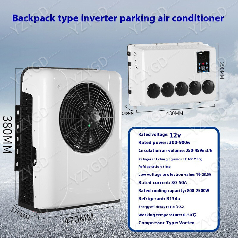 12V 12000BTU Mini Split A/C For Semi Trucks Bus RV Caravan Vans Air Conditioner