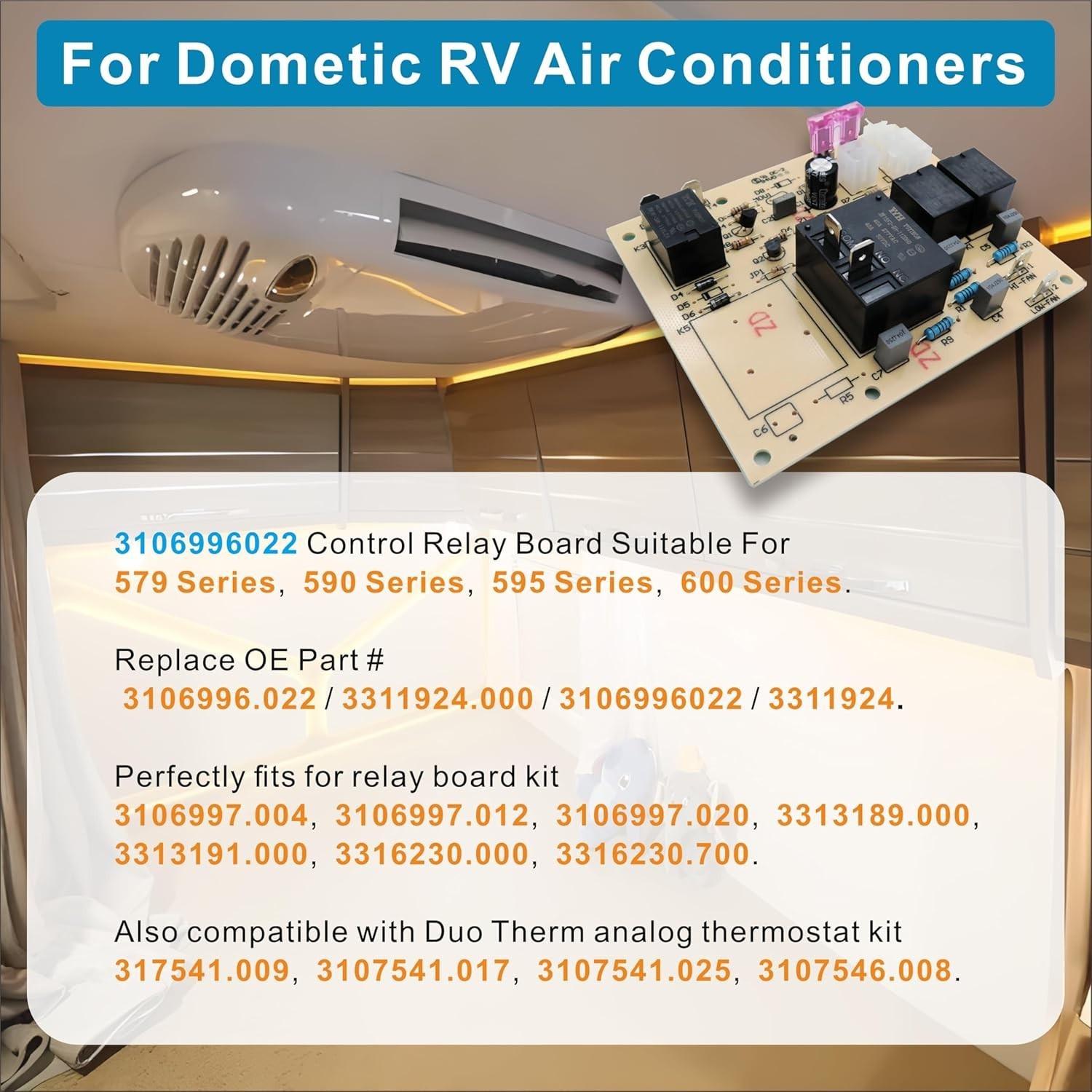 Dometic Heat & Cool Relay Control Board 3106996.022 for Efficient AC Performance