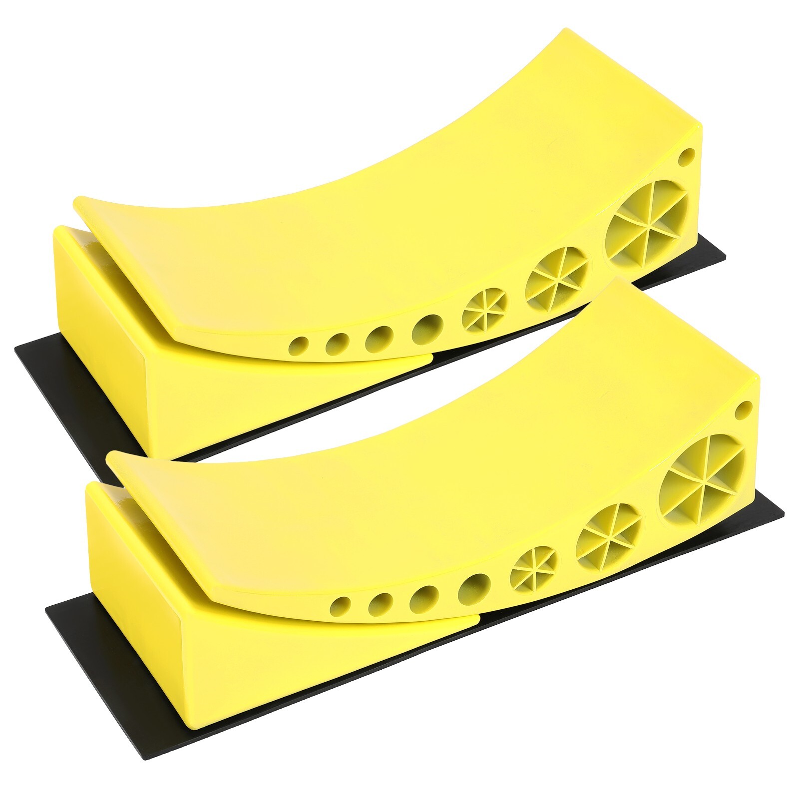 2X Black/Yellow Camper Leveler For RV Camper Trailer Leveling Blocks and Chocks