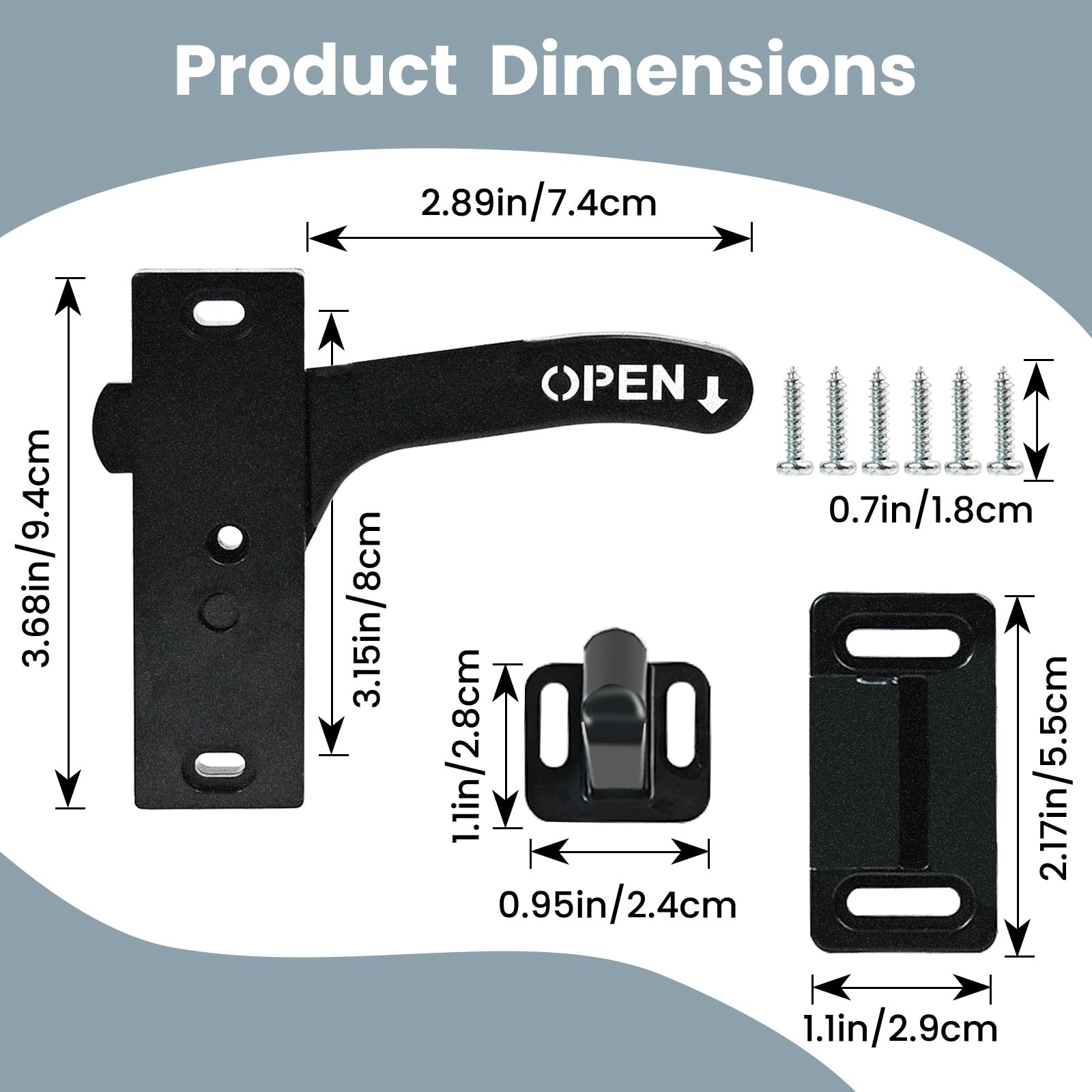 Replacement Kit for RV Screen Door Lock – Heavy-Duty Right Hand…