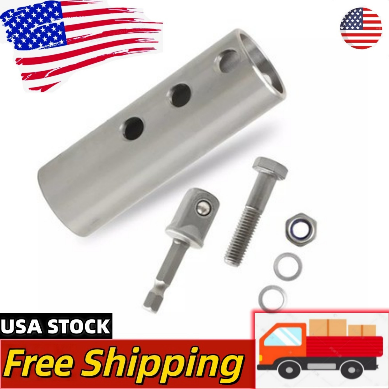 1 Inch Jack Drive Shaft Drill Adapter with 1/2 Inch Socket Bit for Trailer Jack